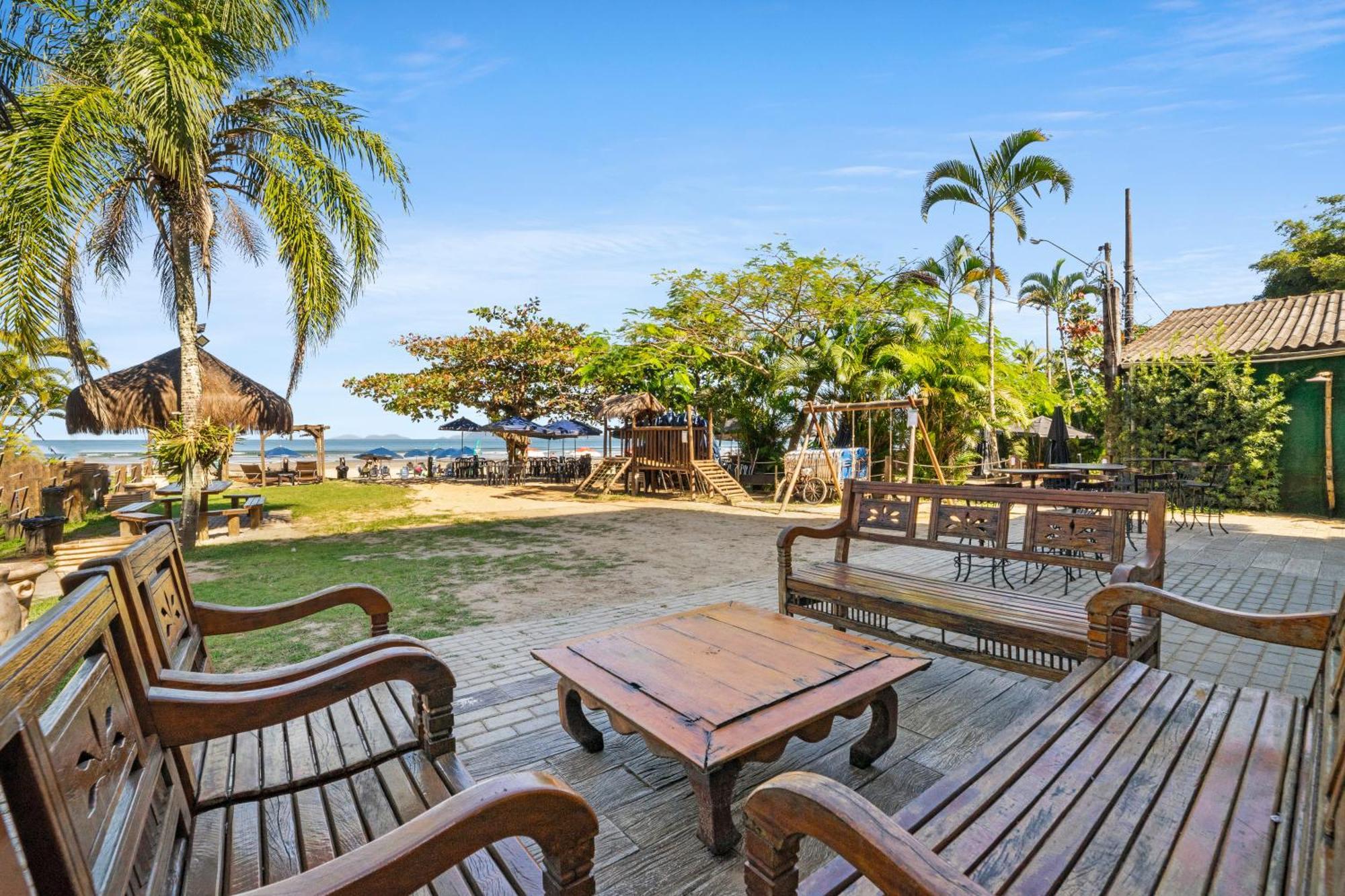 Pousada Conca di Mare - Restaurante - Pé na areia com serviço de praia Bertioga Esterno foto