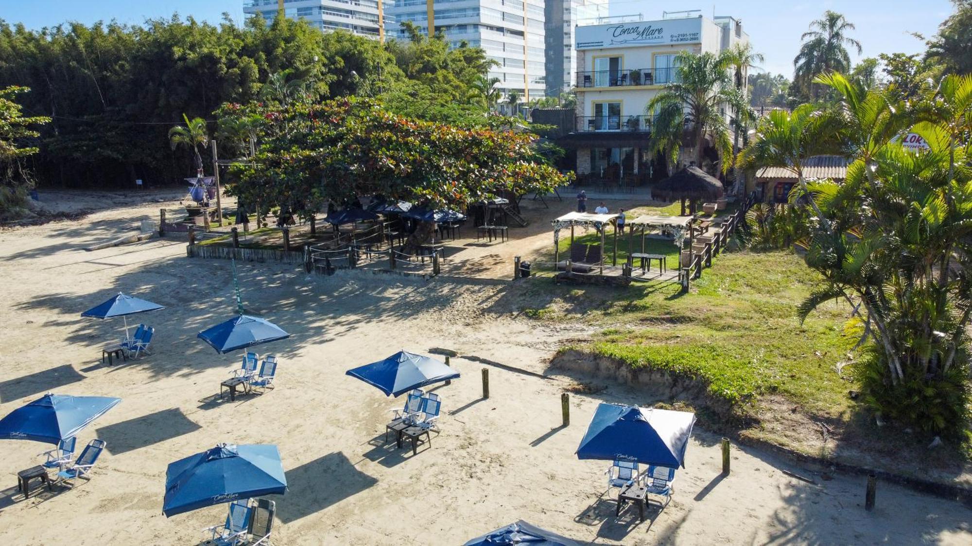 Pousada Conca di Mare - Restaurante - Pé na areia com serviço de praia Bertioga Esterno foto